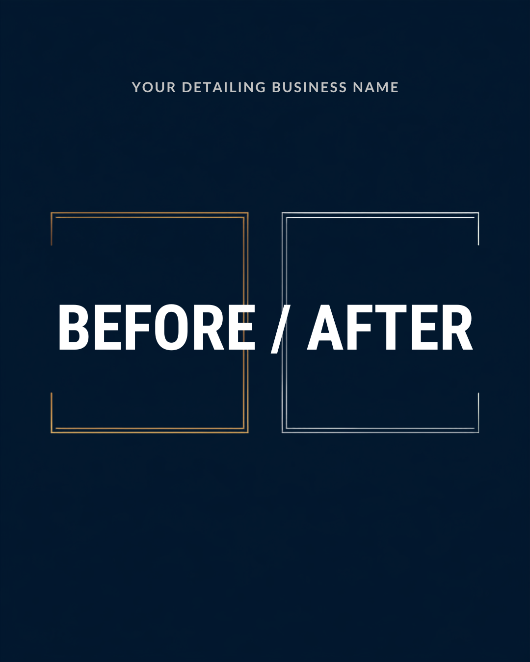 Before/After Instagram post template for mobile detailing